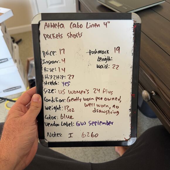 Athleta Cabo Linen 4" Pockets Shorts US Women's 24 Plus - Picture 5 of 7